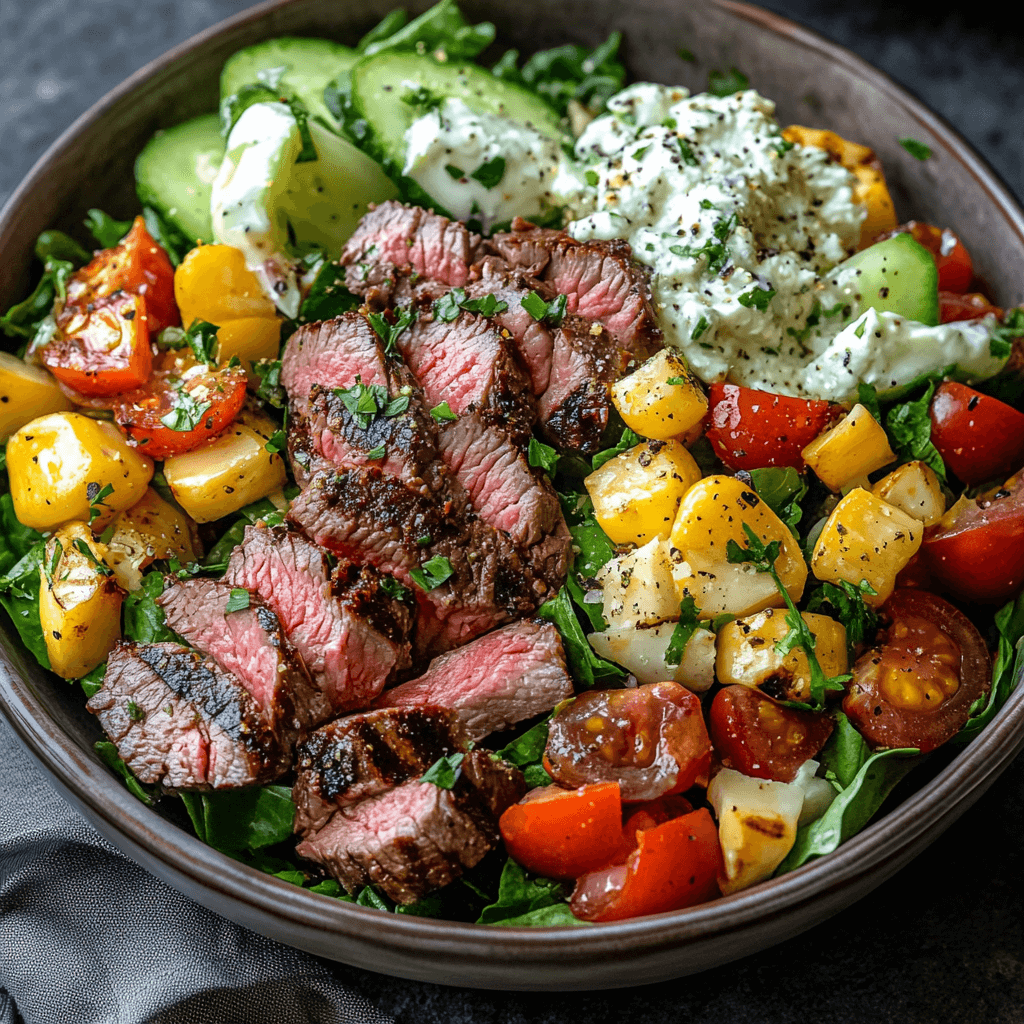 Chopped Salad with Grilled Steak