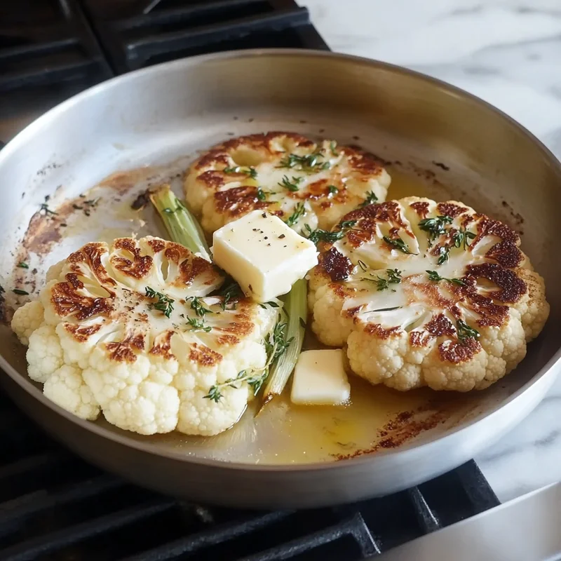 Golden Cauliflower Steaks with Creamy Purée: Easy Elegant Recipe