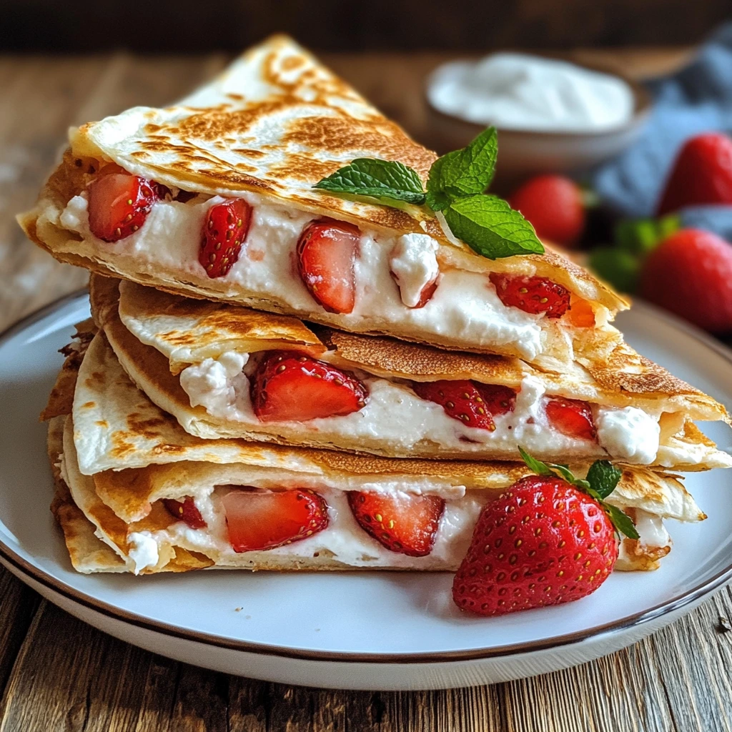 Easy Strawberry Cheesecake Quesadillas Recipe