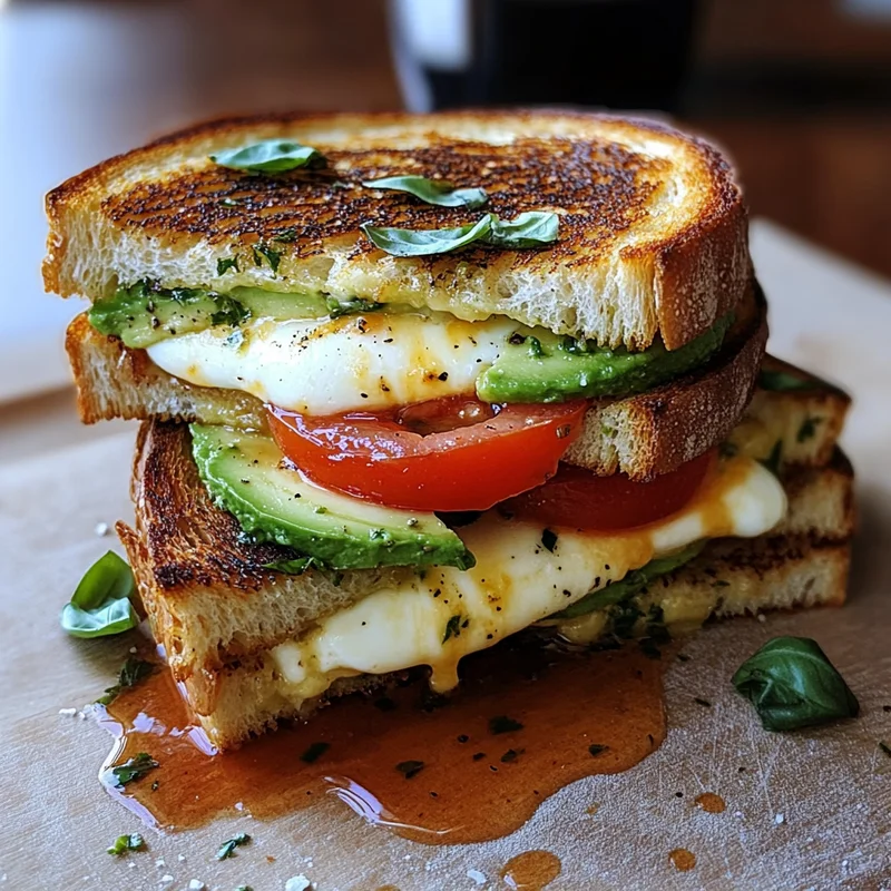 Avocado Mozzarella Tomato Grilled Cheese Recipe – Comfort Food Bliss!
