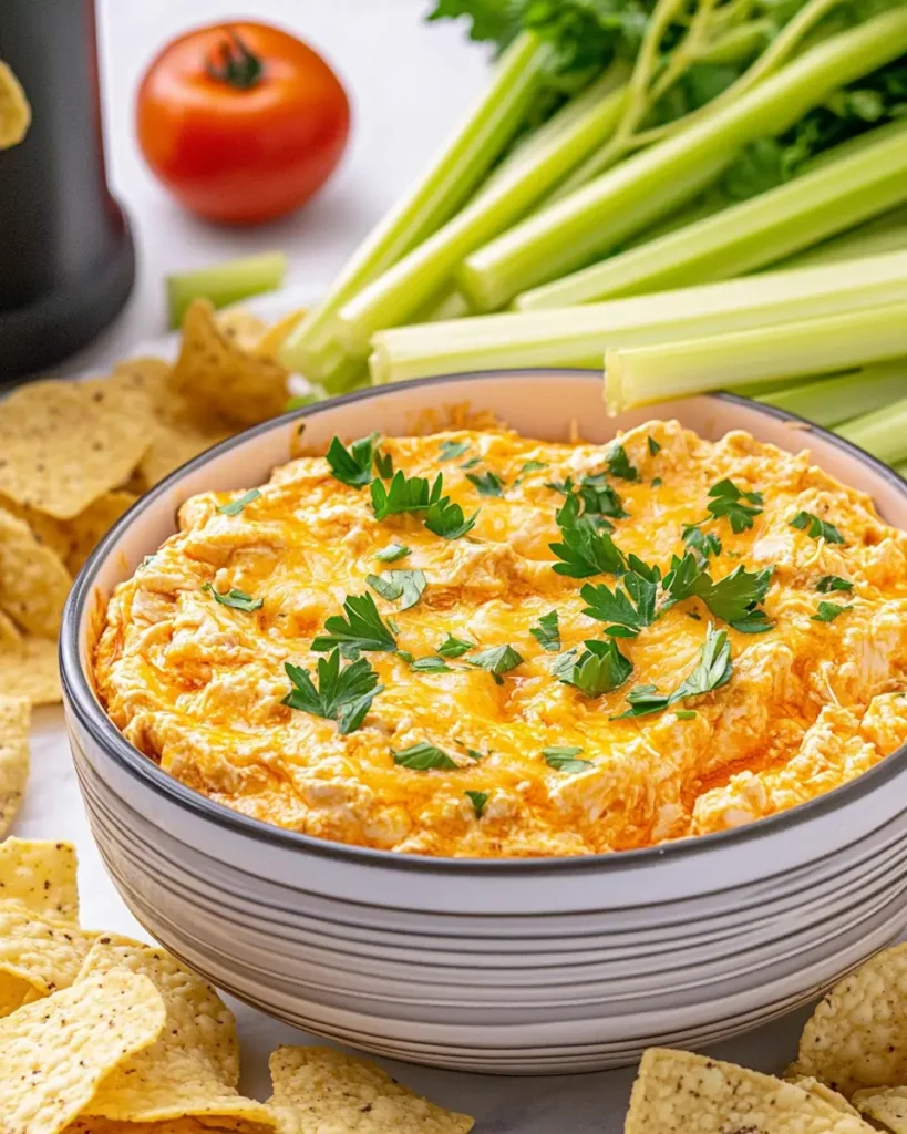Easy Crockpot Buffalo Chicken Dip - Perfect Game Day Appetizer! First Image First Image