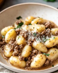 Creamy Ground Beef Gnocchi First Image First Image