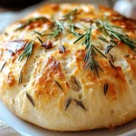 No-Knead Roasted Garlic Rosemary Bread – Bakery Style at Home First Image First Image