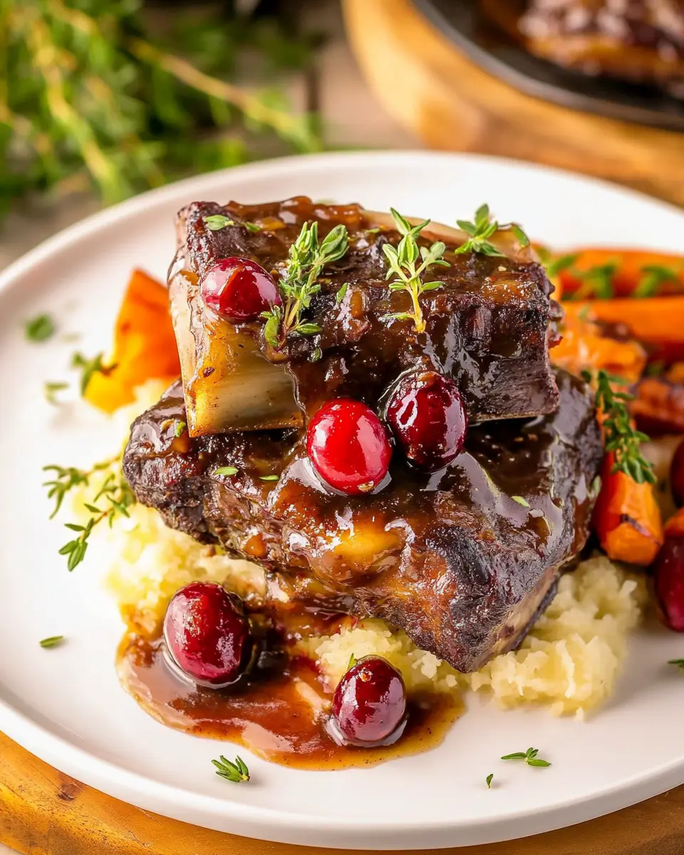 Crockpot Cranberry Beef Short Ribs: Tender and Irresistible!