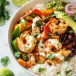 Shrimp Fajita Bowls With Chipotle Sauce First Image First Image