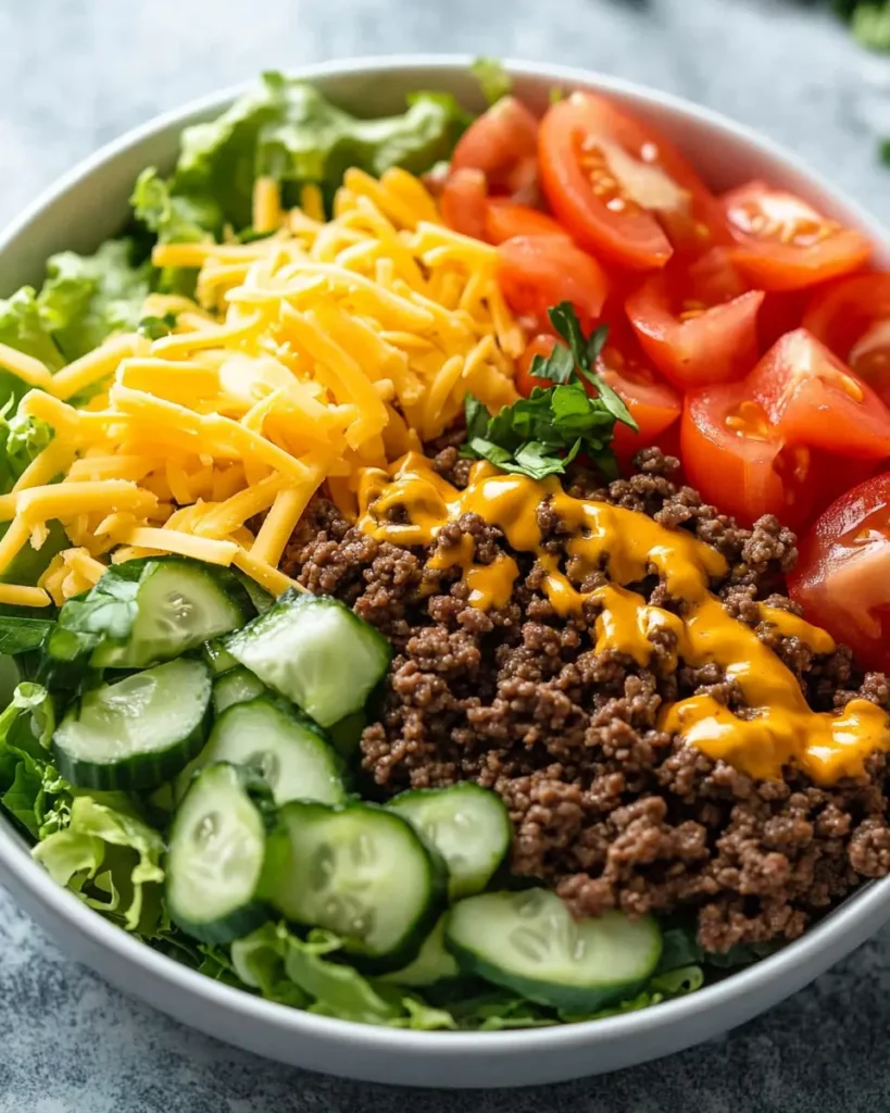 Healthy Cheeseburger Bowl First Image First Image