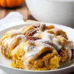 Crock Pot Pumpkin Cinnamon Roll Casserole First Image First Image