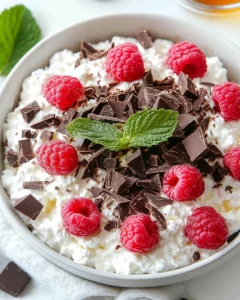 Raspberry, Mint & Dark Chocolate Cottage Cheese Salad First Image First Image