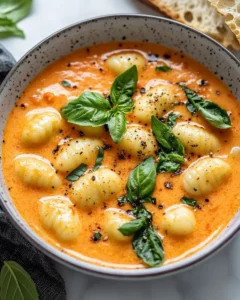Creamy Tomato Gnocchi Soup First Image First Image