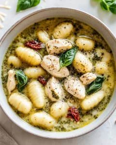 Chicken Pesto Gnocchi Soup First Image First Image