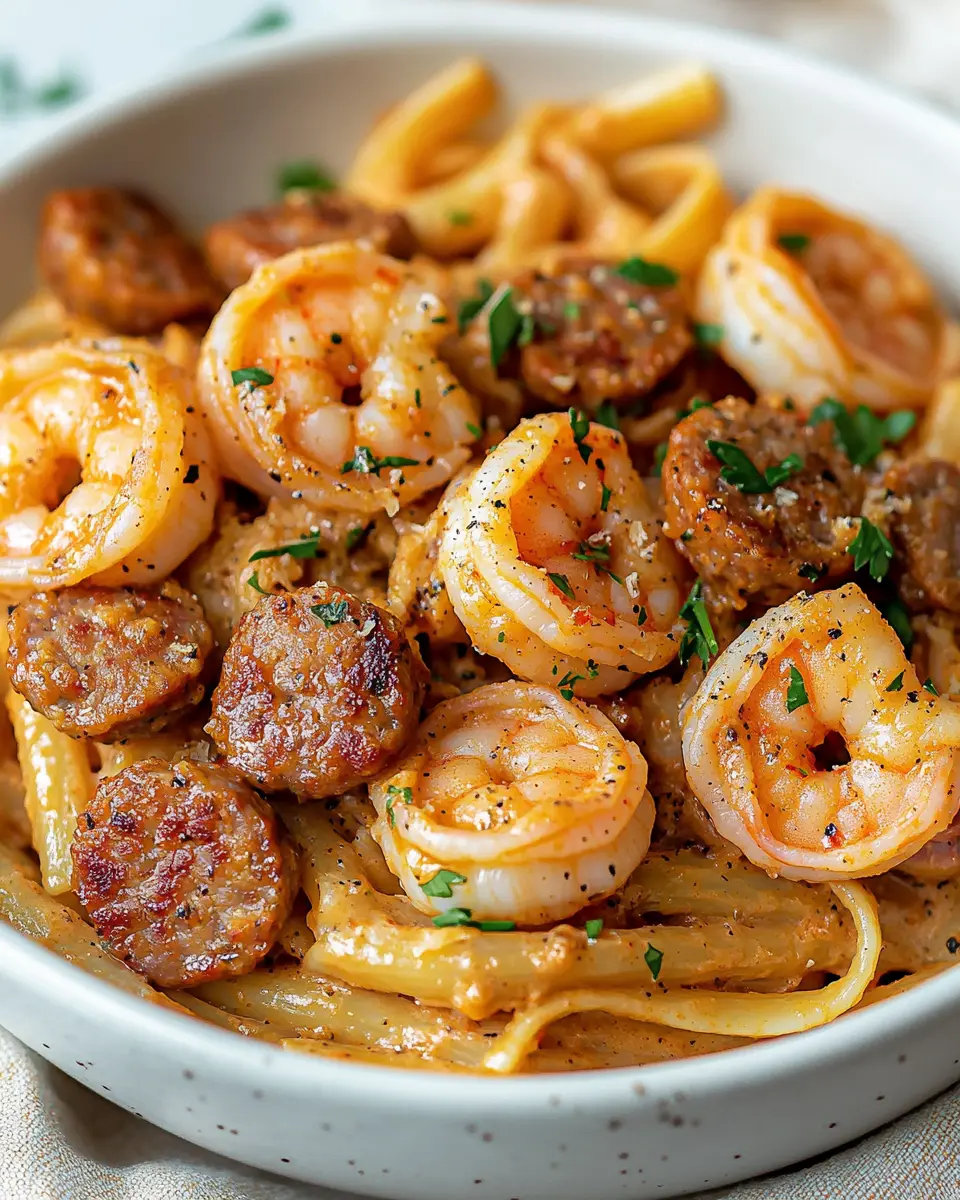 Creamy Cajun Shrimp and Sausage Pasta: Indulgent Flavors Await