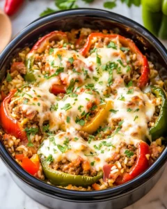 Crockpot Stuffed Pepper Casserole First Image First Image