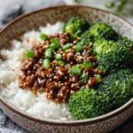 Teriyaki Ground Beef Bowl with Broccoli First Image First Image