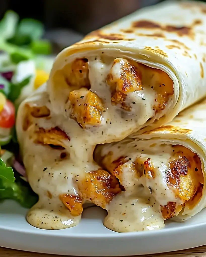 Cozy Cheesy Garlic Chicken Wraps First Image First Image
