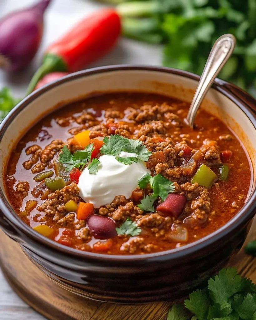 Crockpot Ground Beef Chili First Image First Image