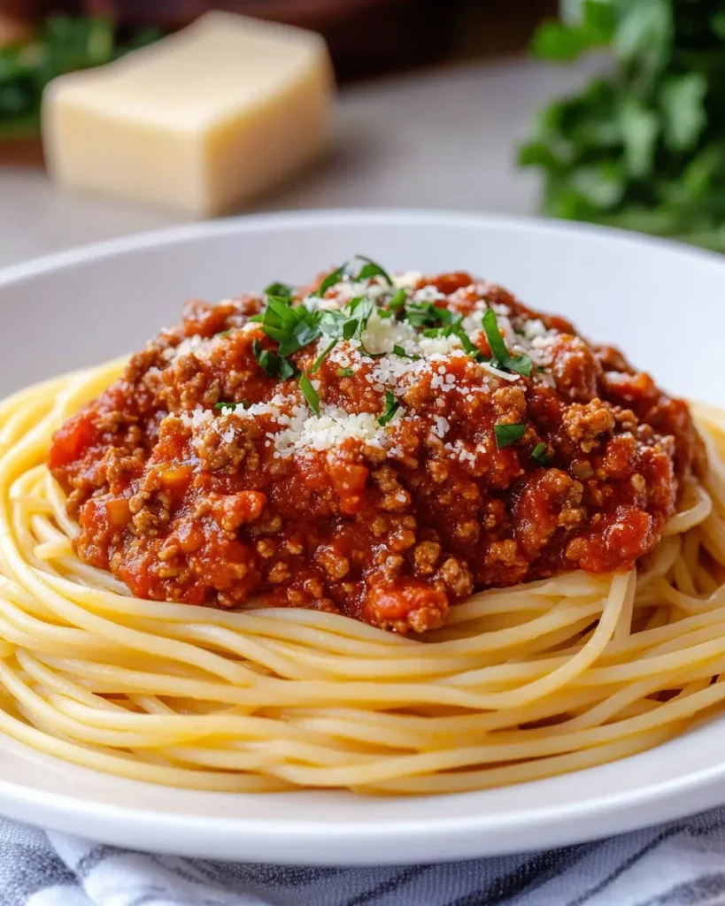 Crockpot Spaghetti Ground Beef Sauce First Image First Image