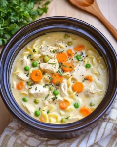 Crockpot Creamy Chicken Noodle Soup First Image First Image