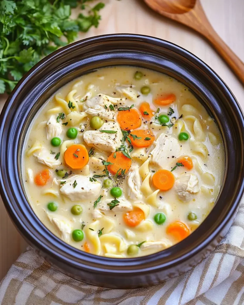Crockpot Creamy Chicken Noodle Soup First Image First Image