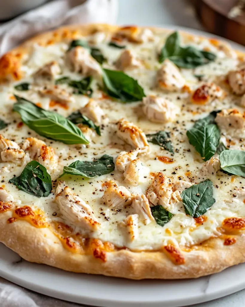 Chicken Alfredo Pizza First Image First Image