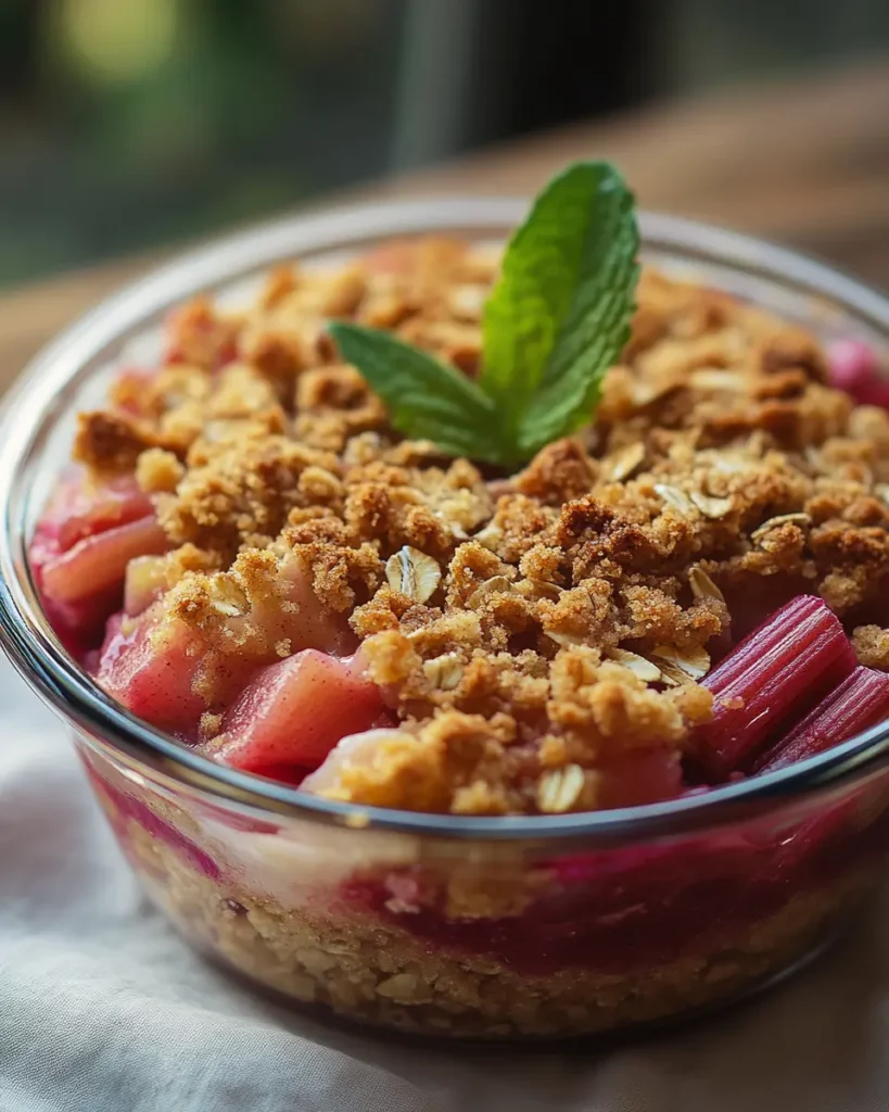 Irresistible Rhubarb Crisp Recipe First Image First Image
